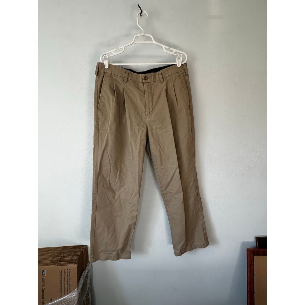 Croft & Barrow Men's Pleated Khaki Chino Pants Tan NWT 36x30